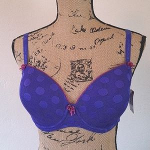 New Betsey Johnson Women's Bubble Mesh Molded Bra